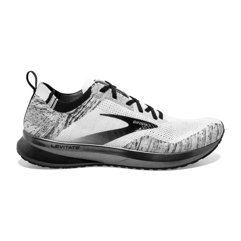 Brooks Levitate 4 Men's Road Running Shoes - White/Black (97052-FPLD)